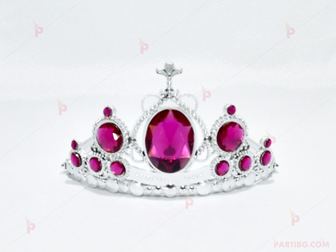 Корона принцеса с цикламени камъни | PARTIBG.COM